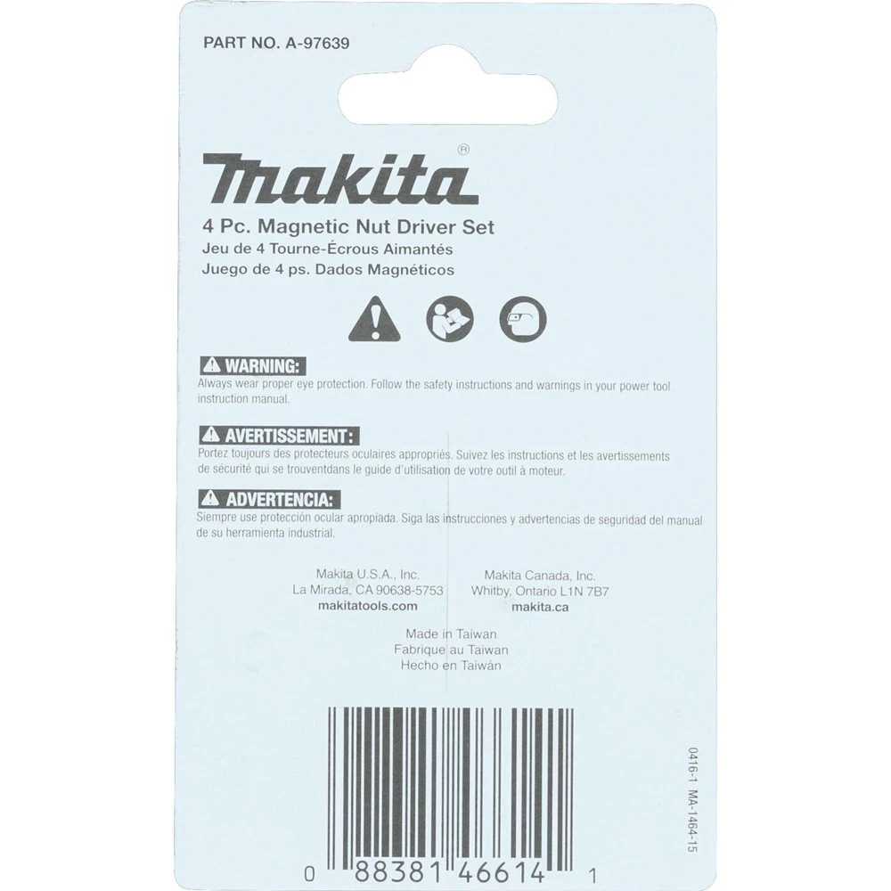 Makita A-97639 Makita ImpactX 4 Piece 1-3/4 In. Magnetic Nut Driver Set 5 Makita A-97639 Makita ImpactX 4 Piece 1-3/4 In. Magnetic Nut Driver Set - Image 3