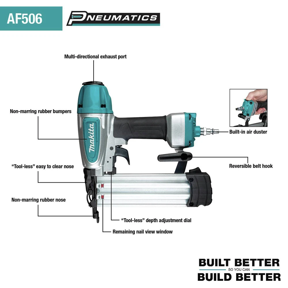 Makita AF506 18 Gauge 2 In. Brad Nailer 9 Makita AF506 18 Gauge 2 In. Brad Nailer - Image 7