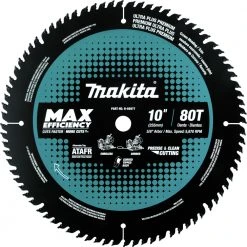 Makita B-66977 10 In. 80T Carbide-Tipped Max Efficiency Miter Saw Blade