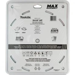 Makita E-07272 10-1/4 In. 24T Carbide-Tipped Max Efficiency Framing Circular Saw Blade 7 Makita E-07272 10-1/4 In. 24T Carbide-Tipped Max Efficiency Framing Circular Saw Blade -Cheap Makita Store mktne 07272 b