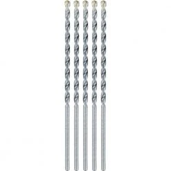 Makita E-10621 5-Piece 3/16 In. X 6 In. Carbide Tipped Percussion Masonry Hammer Drill Bit Set