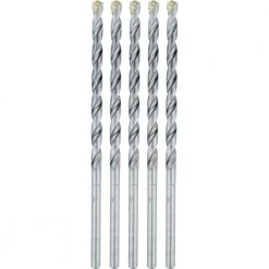 Makita E-10637 5-Piece 1/4 In. X 6 In. Carbide Tipped Percussion Masonry Hammer Drill Bit Set