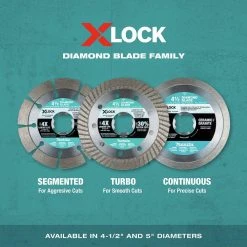 Makita E-12647 3-Piece X-LOCK 4-1/2 In. Diamond Blade Variety Pack For Masonry Cutting -Cheap Makita Store mktne 12647 f