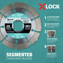 Makita E-12647 3-Piece X-LOCK 4-1/2 In. Diamond Blade Variety Pack For Masonry Cutting -Cheap Makita Store mktne 12647 i