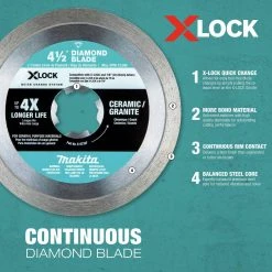 Makita E-12647 3-Piece X-LOCK 4-1/2 In. Diamond Blade Variety Pack For Masonry Cutting -Cheap Makita Store mktne 12647 m