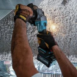 Makita GAG04M1 40V Max XGT Brushless Lithium-Ion 4-1/2 In./5 In. Cordless Angle Grinder Kit With Electric Brake And AWS (4 Ah) -Cheap Makita Store mktngag04m1 i