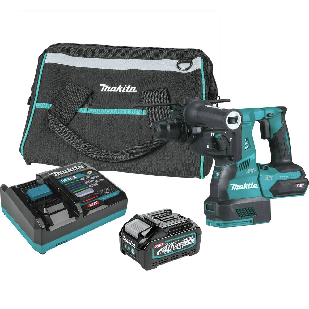 Makita GRH01M1 40V Max XGT Brushless Lithium-Ion 1-1/8 In. AVT Rotary Hammer Kit (4 Ah) 3 Makita GRH01M1 40V Max XGT Brushless Lithium-Ion 1-1/8 In. AVT Rotary Hammer Kit (4 Ah)