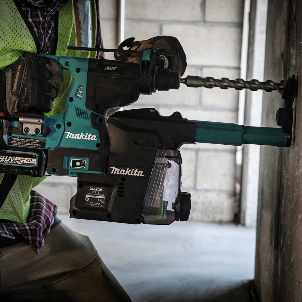 Makita GRH01M1W 40V Max XGT Brushless Lithium-Ion 1-1/8 In. Cordless AFT/AWS Capable AVT Rotary Hammer Kit With SDS-PLUS Dust Extractor (4 Ah) 12 Makita GRH01M1W 40V Max XGT Brushless Lithium-Ion 1-1/8 In. Cordless AFT/AWS Capable AVT Rotary Hammer Kit With SDS-PLUS Dust Extractor (4 Ah) - Image 10