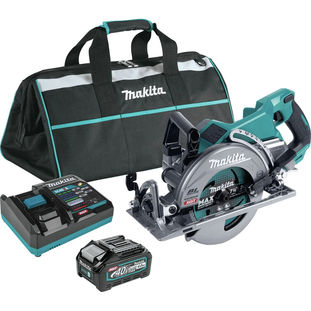 Makita GSR01M1 40V Max XGT Brushless Lithium-Ion 7-1/4 In. Cordless Rear Handle Circular Saw Kit (4 Ah) 3 Makita GSR01M1 40V Max XGT Brushless Lithium-Ion 7-1/4 In. Cordless Rear Handle Circular Saw Kit (4 Ah)