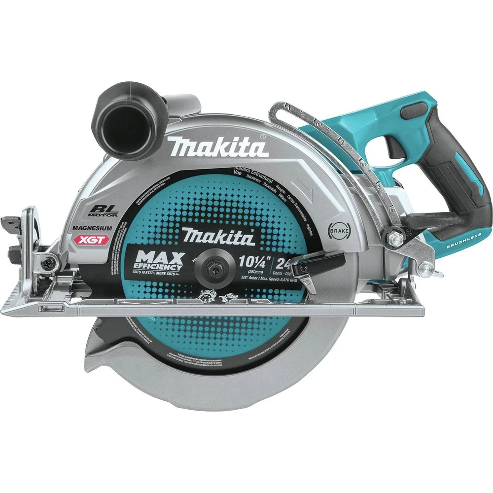 Makita GSR02M1 40V Max XGT AWS Capable Brushless Lithium-Ion 10-1/4 In. Cordless Rear Handle Circular Saw Kit (4 Ah) 5 Makita GSR02M1 40V Max XGT AWS Capable Brushless Lithium-Ion 10-1/4 In. Cordless Rear Handle Circular Saw Kit (4 Ah) - Image 3