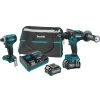 Makita GT200D 40V Max XGT Brushless Lithium-Ion 1/2 In. Cordless Hammer Drill Driver/ 4-Speed Impact Driver Combo Kit (2.5 Ah) -Cheap Makita Store mktngt200d