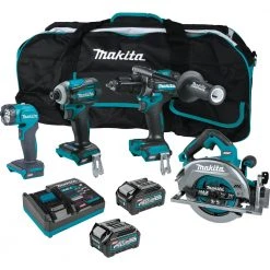 Makita GT400M1D1 40V Max XGT Brushless Lithium-Ion 7-1/4 In. Cordless Circular Saw 4-Tool Combo Kit (2.5 Ah/4 Ah)