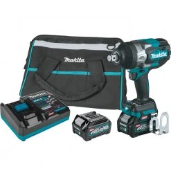 Makita GWT01D 40V Max XGT Brushless Lithium-Ion 3/4 In. Cordless 4-Speed High-Torque Impact Wrench With Friction Ring Anvil Kit (2.5 Ah)