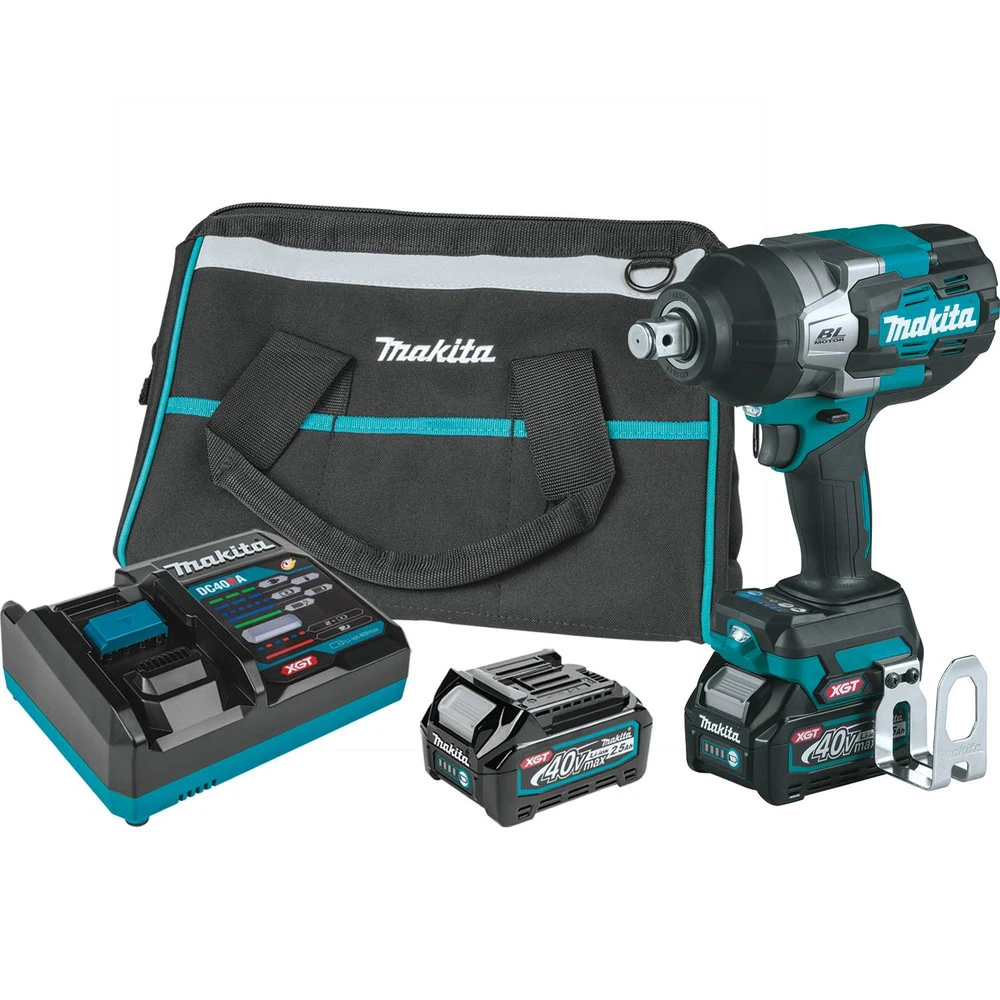 Makita GWT01D 40V Max XGT Brushless Lithium-Ion 3/4 In. Cordless 4-Speed High-Torque Impact Wrench With Friction Ring Anvil Kit (2.5 Ah) 3 Makita GWT01D 40V Max XGT Brushless Lithium-Ion 3/4 In. Cordless 4-Speed High-Torque Impact Wrench With Friction Ring Anvil Kit (2.5 Ah)