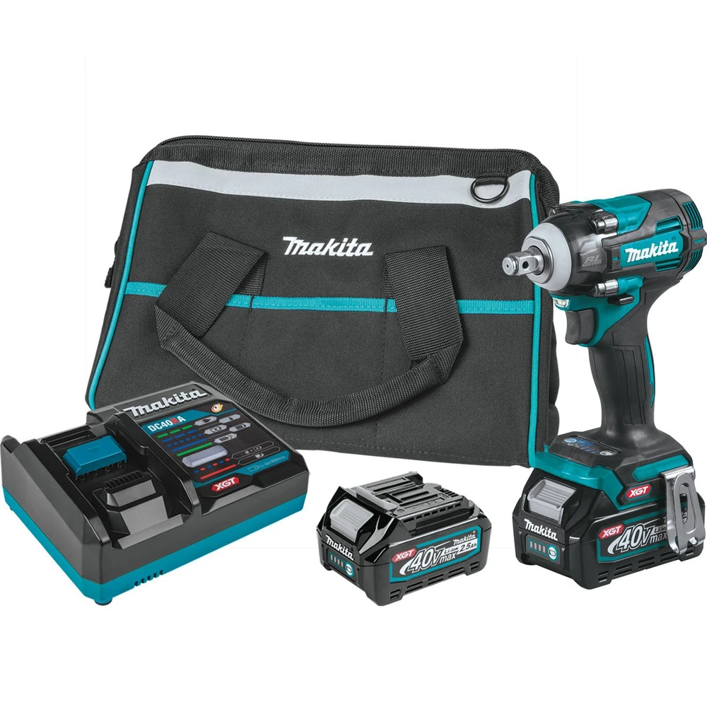 Makita GWT04D 40V Max XGT Brushless Lithium-Ion 1/2 In. Cordless 4-Speed Impact Wrench With Friction Ring Anvil Kit (2.5 Ah) 3 Makita GWT04D 40V Max XGT Brushless Lithium-Ion 1/2 In. Cordless 4-Speed Impact Wrench With Friction Ring Anvil Kit (2.5 Ah)