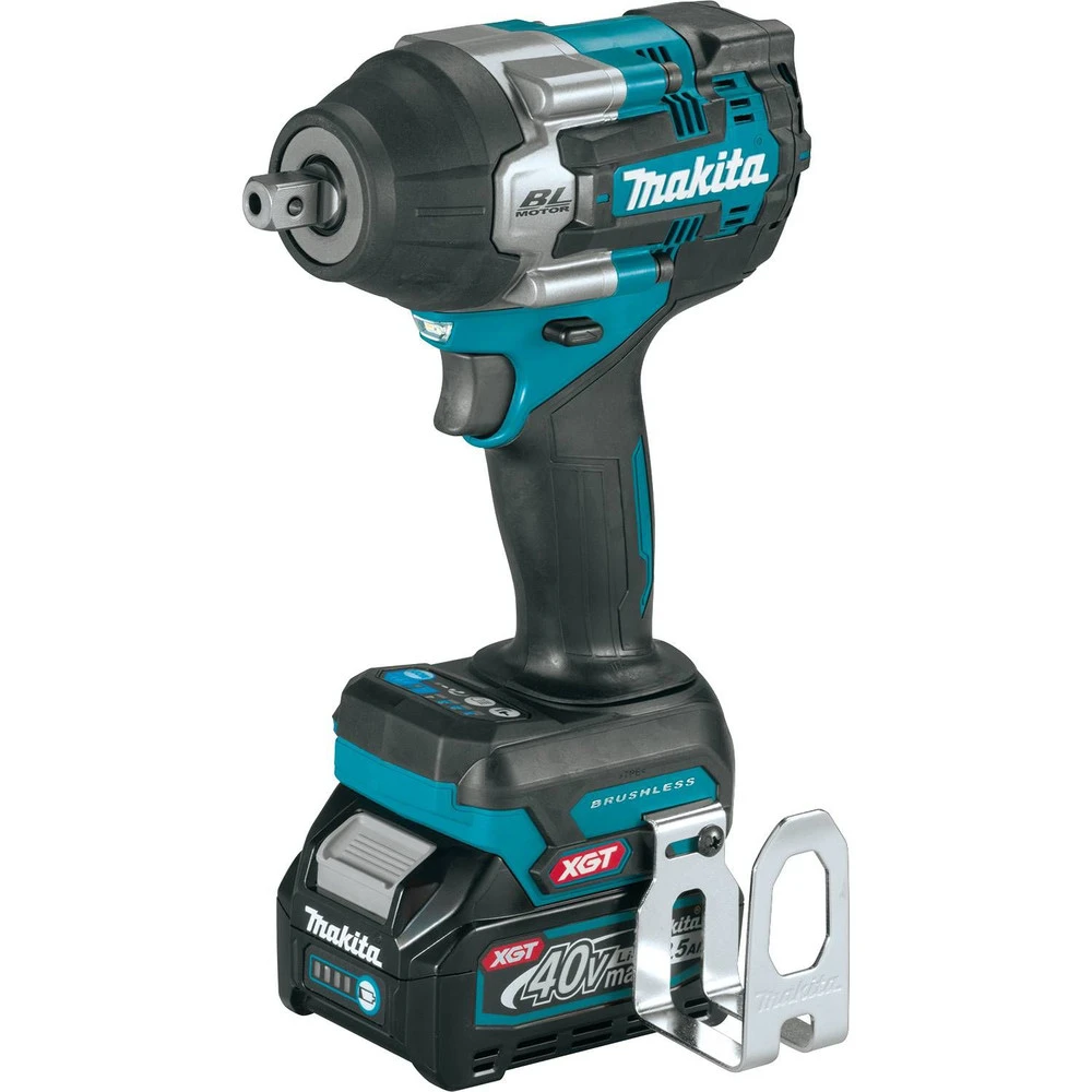 Makita GWT08D 40V Max XGT Brushless Lithium-Ion Cordless 4-Speed Mid-Torque 1/2 In. Sq. Drive Impact Wrench Kit With Detent Anvil And 2 Batteries (2.5 Ah) 4 Makita GWT08D 40V Max XGT Brushless Lithium-Ion Cordless 4-Speed Mid-Torque 1/2 In. Sq. Drive Impact Wrench Kit With Detent Anvil And 2 Batteries (2.5 Ah) - Image 2