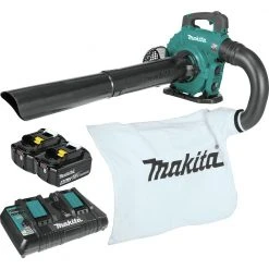 Makita XBU04PTV 18V X2 (36V) LXT Brushless Lithium-Ion Cordless Blower Kit With Vaccum Attachment (5 Ah)