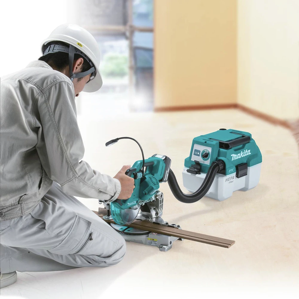 Makita XCV11Z 18V LXT Lithium-Ion Brushless 2 Gallon HEPA Filter Portable Wet/Dry Dust Extractor/Vacuum (Tool Only) 10 Makita XCV11Z 18V LXT Lithium-Ion Brushless 2 Gallon HEPA Filter Portable Wet/Dry Dust Extractor/Vacuum (Tool Only) - Image 8