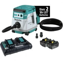 Makita XCV21PTX 18V X2 (36V) LXT Brushless Lithium-Ion 2.1 Gallon HEPA Filter Dry Dust Extractor Kit With 2 Batteries (5 Ah) -Cheap Makita Store mktnxcv21ptx j