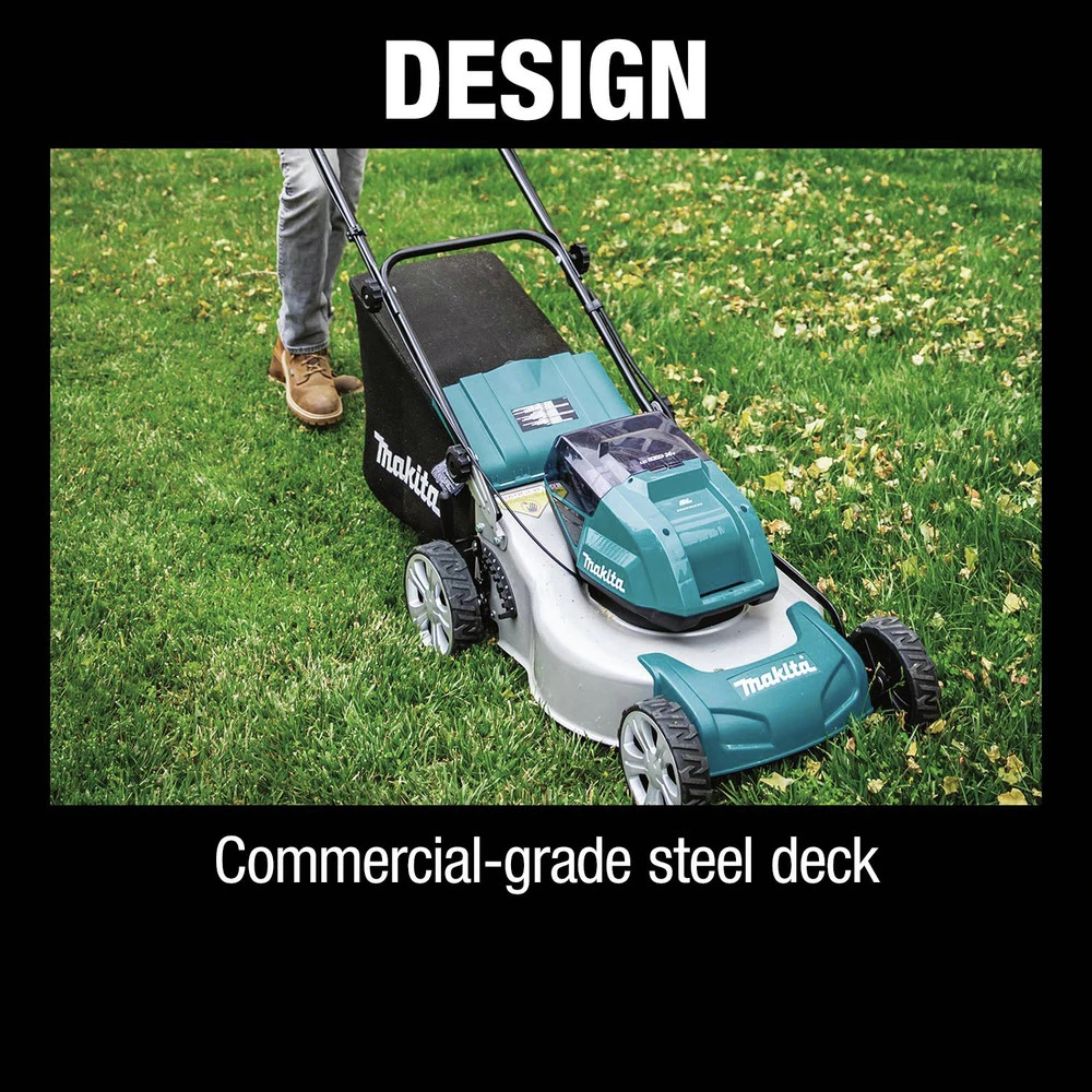 Makita XML03CM1 18V X2 (36V) LXT Brushless Lithium-Ion 18 In. Cordless Lawn Mower Kit With 4 Batteries (4 Ah) 8 Makita XML03CM1 18V X2 (36V) LXT Brushless Lithium-Ion 18 In. Cordless Lawn Mower Kit With 4 Batteries (4 Ah) - Image 6