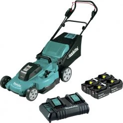 Makita XML10CT1 18V X2 (36V) LXT Lithium-ion 21 In. Cordless Lawn Mower Kit With 4 Batteries (5 Ah)