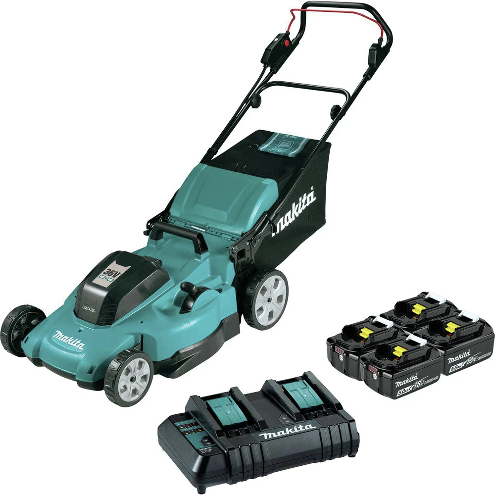 Makita XML10CT1 18V X2 (36V) LXT Lithium-ion 21 In. Cordless Lawn Mower Kit With 4 Batteries (5 Ah) 3 Makita XML10CT1 18V X2 (36V) LXT Lithium-ion 21 In. Cordless Lawn Mower Kit With 4 Batteries (5 Ah)