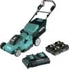 Makita XML11CT1 18V X2 (36V) LXT Lithium-Ion 21 In. Cordless Self-Propelled Lawn Mower Kit With 4 Batteries (5 Ah)