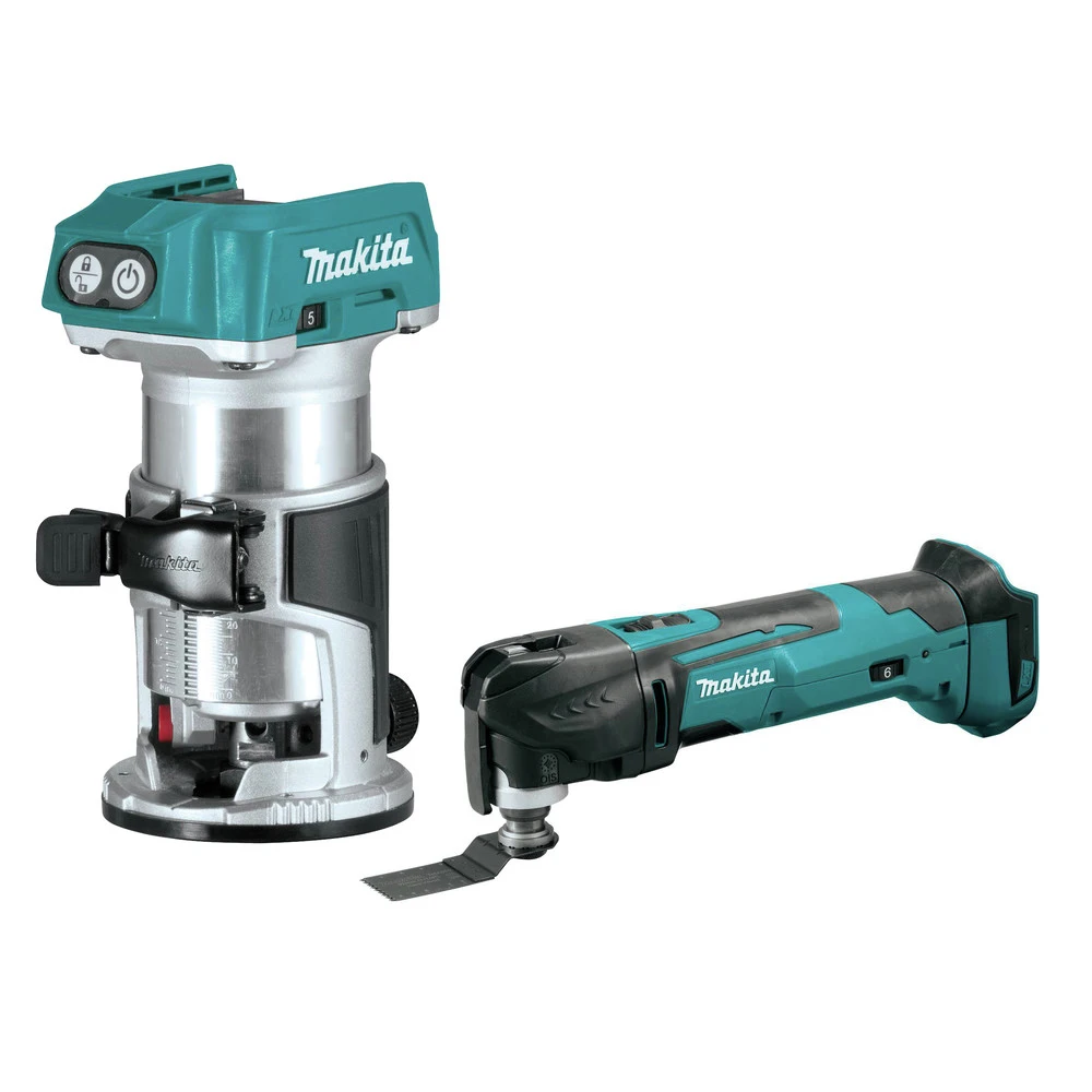 Makita XMT03Z-XTR01Z 18V LXT Lithium-Ion Cordless Oscillating Multi-Tool And Compact Brushless Cordless Router Bundle 3 Makita XMT03Z-XTR01Z 18V LXT Lithium-Ion Cordless Oscillating Multi-Tool And Compact Brushless Cordless Router Bundle