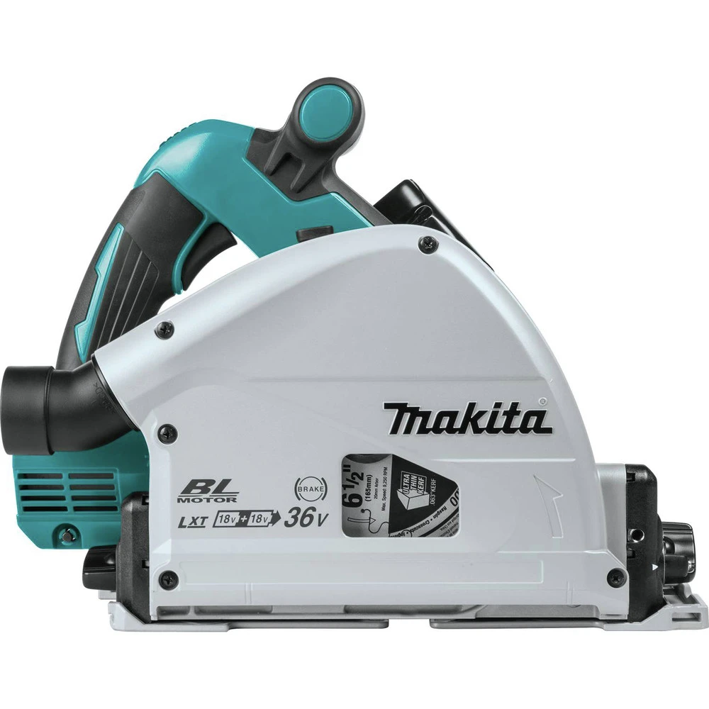 Makita XPS01PMJ-194368-5 18V X2 (36V) LXT Brushless Lithium-Ion 6-1/2 In. Cordless Plunge Circular Saw Kit With 2 Batteries (4 Ah) And 55 In. Guide Rail 14 Makita XPS01PMJ-194368-5 18V X2 (36V) LXT Brushless Lithium-Ion 6-1/2 In. Cordless Plunge Circular Saw Kit With 2 Batteries (4 Ah) And 55 In. Guide Rail - Image 12