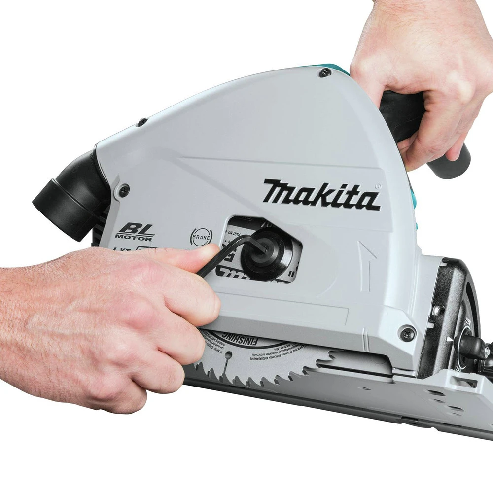 Makita XPS01PMJ-194368-5 18V X2 (36V) LXT Brushless Lithium-Ion 6-1/2 In. Cordless Plunge Circular Saw Kit With 2 Batteries (4 Ah) And 55 In. Guide Rail 18 Makita XPS01PMJ-194368-5 18V X2 (36V) LXT Brushless Lithium-Ion 6-1/2 In. Cordless Plunge Circular Saw Kit With 2 Batteries (4 Ah) And 55 In. Guide Rail - Image 16