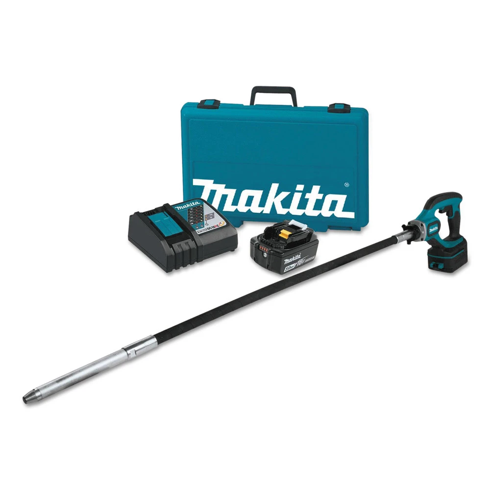 Makita XRV01T 18V LXT 5.0 Ah Cordless Lithium-Ion 4 Ft.Concrete Vibrator Kit 3 Makita XRV01T 18V LXT 5.0 Ah Cordless Lithium-Ion 4 Ft.Concrete Vibrator Kit