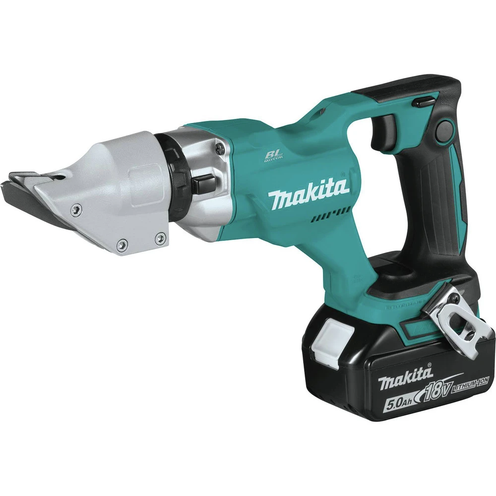 Makita XSJ03T 18V LXT Brushless Lithium-Ion 14 Gauge Cordless Straight Shear Kit With (2) 5 Ah Batteries 4 Makita XSJ03T 18V LXT Brushless Lithium-Ion 14 Gauge Cordless Straight Shear Kit With (2) 5 Ah Batteries - Image 2