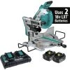 Makita XSL06PM 36V (18V X2) LXT Brushless Lithium-Ion 10 In. Cordless Dual-Bevel Sliding Compound Miter Saw With Laser Kit And 2 Batteries (4 Ah) -Cheap Makita Store mktnxsl06pm