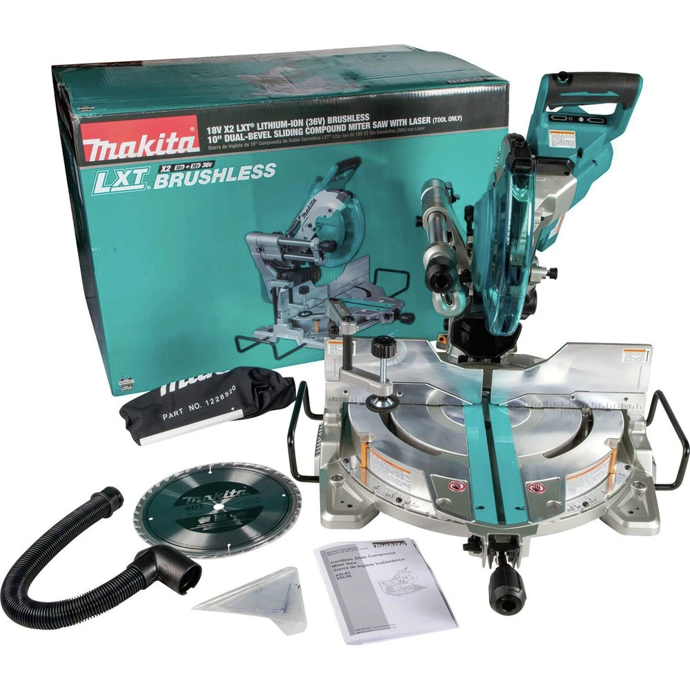 Makita XSL06Z 18V X2 LXT Lithium-Ion (36V) Brushless Cordless 10 In. Dual-Bevel Sliding Compound Miter Saw With Laser, (Tool Only) 5 Makita XSL06Z 18V X2 LXT Lithium-Ion (36V) Brushless Cordless 10 In. Dual-Bevel Sliding Compound Miter Saw With Laser, (Tool Only) - Image 3