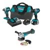 Makita XT269M+XAG04Z 18V LXT Brushless Lithium-Ion 2-Tool Cordless Combo Kit (4 Ah) With LXT Angle Grinder