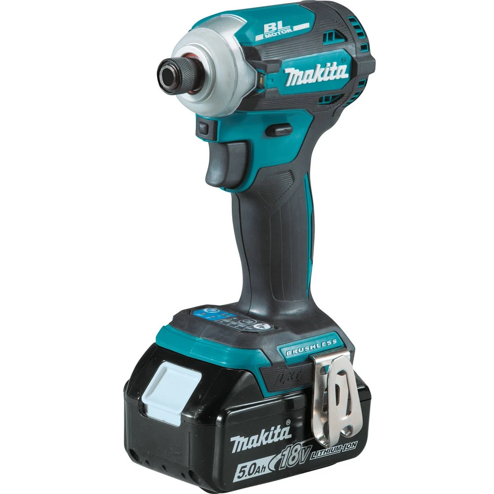 Makita XT288T 18V LXT Brushless Lithium-Ion 1/2 In. Cordless Hammer Drill Driver/ 4-Speed Impact Driver Combo Kit (5 Ah) 5 Makita XT288T 18V LXT Brushless Lithium-Ion 1/2 In. Cordless Hammer Drill Driver/ 4-Speed Impact Driver Combo Kit (5 Ah) - Image 3