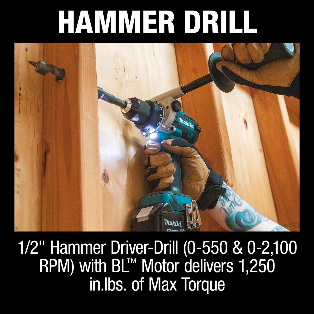 Makita XT453T 18V LXT Brushless Lithium-Ion Cordless 4-Pc. Combo Kit With 2 Batteries (5 Ah) 13 Makita XT453T 18V LXT Brushless Lithium-Ion Cordless 4-Pc. Combo Kit With 2 Batteries (5 Ah) - Image 11