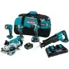 Makita XT507PT 18V LXT/ 36V (18V X2) LXT Brushless Lithium-Ion Cordless 5-Tool Combo Kit With 2 Batteries (5 Ah) -Cheap Makita Store mktnxt507pt