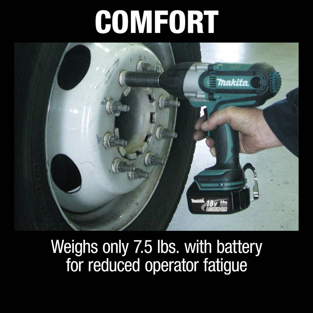 Makita XWT04S1 18V LXT Brushed Lithium-Ion 1/2 In. Cordless Square Drive Impact Wrench Kit (3 Ah) 12 Makita XWT04S1 18V LXT Brushed Lithium-Ion 1/2 In. Cordless Square Drive Impact Wrench Kit (3 Ah) - Image 10