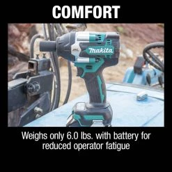 Makita XWT17T 18V LXT Brushless Lithium-Ion 1/2 In. Cordless Square Drive Mid-Torque Impact Wrench With Friction Ring Kit With 2 Batteries (5 Ah) -Cheap Makita Store mktnxwt17t b