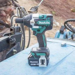 Makita XWT17T 18V LXT Brushless Lithium-Ion 1/2 In. Cordless Square Drive Mid-Torque Impact Wrench With Friction Ring Kit With 2 Batteries (5 Ah) -Cheap Makita Store mktnxwt17t q