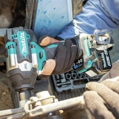Makita XWT17T 18V LXT Brushless Lithium-Ion 1/2 In. Cordless Square Drive Mid-Torque Impact Wrench With Friction Ring Kit With 2 Batteries (5 Ah) -Cheap Makita Store mktnxwt17t r