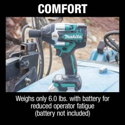 Makita XWT18Z 18V LXT Brushless Lithium-Ion 1/2 In. Cordless Square Drive Mid-Torque Impact Wrench With Detent Anvil (Tool Only) -Cheap Makita Store mktnxwt18z a