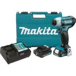 Factory Reconditioned Makita DT03R1-R 12V Max CXT Brushed Lithium-Ion 1/4 In. Cordless Impact Driver Kit With 2 Batteries (2 Ah)