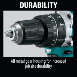 Factory Reconditioned Makita XPH12R-R 18V LXT Compact Brushless Lithium-Ion 1/2 In. Cordless Hammer Drill Kit With 2 Batteries (2 Ah) -Cheap Makita Store mktrxph12rr h