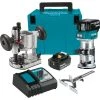 Factory Reconditioned Makita XTR01T7-R 18V LXT Lithium-Ion 1/4 In. Cordless Compact Router Kit (5 Ah) -Cheap Makita Store mktrxtr01t7 r